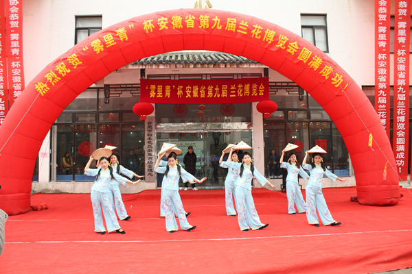 天方茶藝表演隊為開幕式送上采茶舞